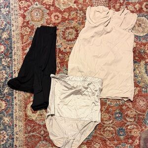 SPANX Black and Cream Shapewear Set